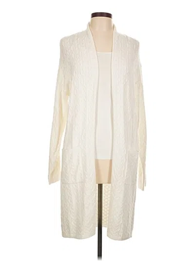 Pre-owned T Tahari Cardigan Sweater In White