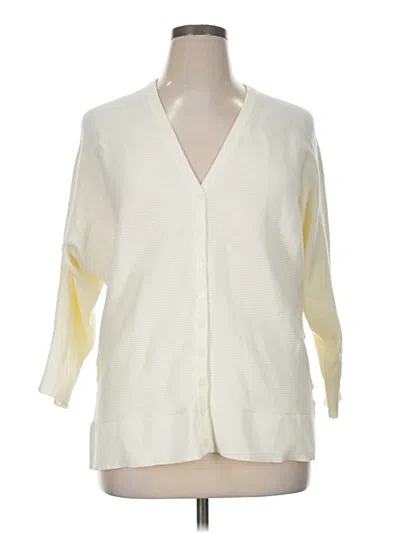 Pre-owned T Tahari Cardigan Sweater In White