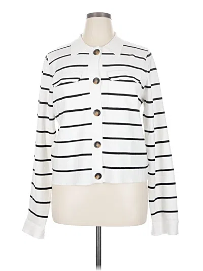 Pre-owned T Tahari Cardigan Sweater In White