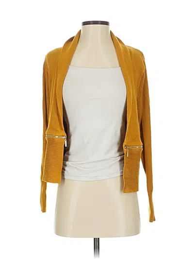 Pre-owned T Tahari Cardigan Sweater In Yellow