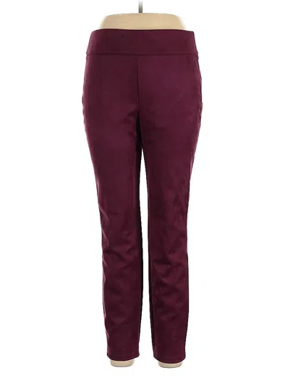 Pre-owned T Tahari Casual Pants In Burgundy