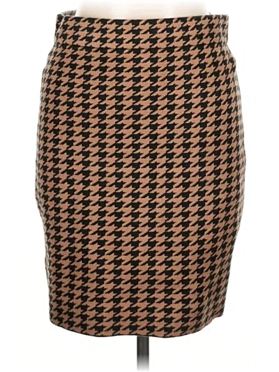 T Tahari Casual Skirt In Brown