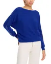 T Tahari Chain Dolman Sleeve Boat Neck Sweater In Saphhire
