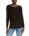 T Tahari Chain Trim Dolman Sweater In Black
