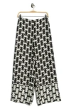 T Tahari Satin Wide Leg Pants In Black