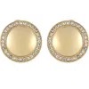 T Tahari Circle Pavé Clip-on Earrings In Gold
