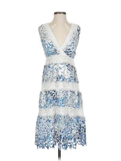 Pre-owned T Tahari Cocktail Dress In Blue