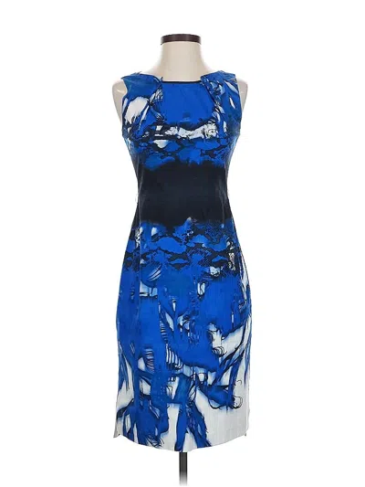 Pre-owned T Tahari Cocktail Dress In Blue