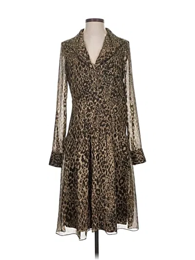 Pre-owned T Tahari Cocktail Dress In Brown