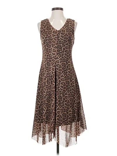 Pre-owned T Tahari Cocktail Dress In Brown
