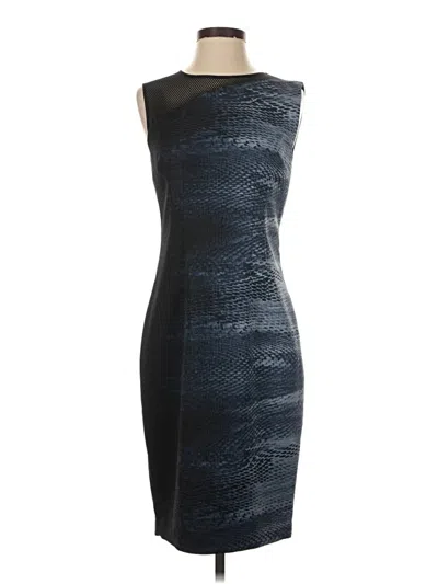 Pre-owned T Tahari Cocktail Dress In Gray