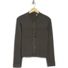 T Tahari Collar Button Front Cardigan In Olive