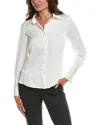 T Tahari Collared Blouse In Beige