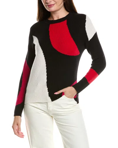 T Tahari Color Block Sweater In Multi
