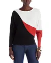T Tahari Colorblock Dolman Sleeve Sweater In Multi