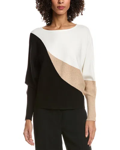 T Tahari Colorblock Dolman Sleeve Sweater In Multi