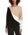 T Tahari Colorblock Dolman Sleeve Sweater In Multi