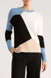 T Tahari Abstract Colorblocked Sweater In Multi