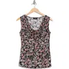 T Tahari Cowl Neck Sleeveless Top In Multi