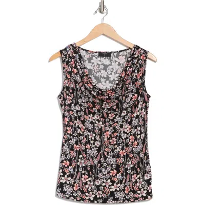 T Tahari Cowl Neck Sleeveless Top In Multi