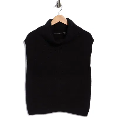 T Tahari Cowl Neck Sleeveless Tunic Sweater In Black