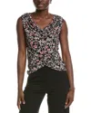 T Tahari Cowl Neck Sleeveless Top