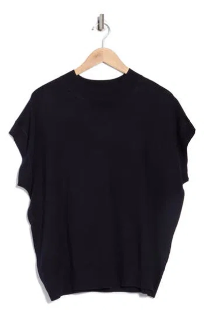 T Tahari Crewneck Shell Sweater In Black