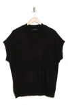 T Tahari Crewneck Shell Sweater In Black