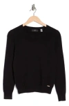 T Tahari Crewneck Sweater In Black