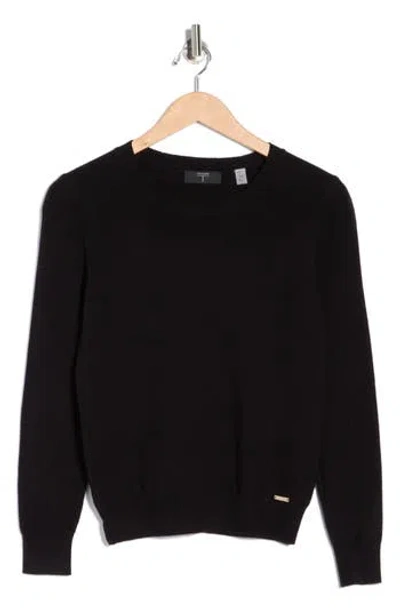 T Tahari Crewneck Sweater In Black