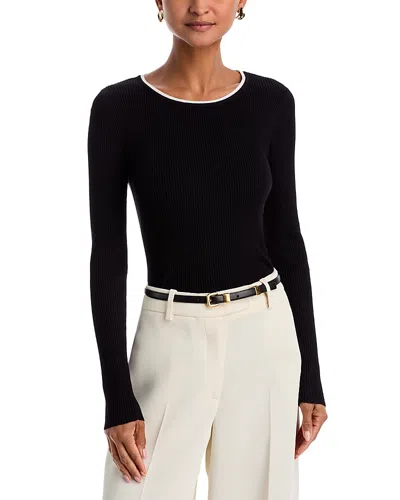 T Tahari Crewneck Sweater In Black/white