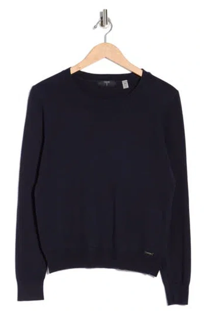T Tahari Crewneck Sweater In Blue