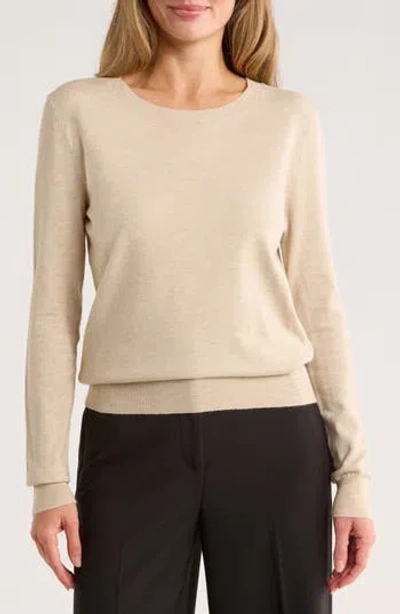 T Tahari Crewneck Sweater In Neutral