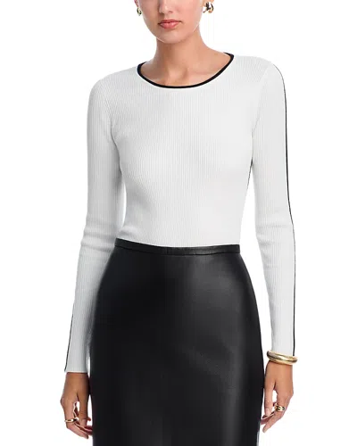 T Tahari Crewneck Sweater In White