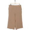 T Tahari Crinkle Crop Pants In Mocha