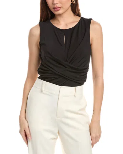 T TAHARI CRISSCROSS WRAP TOP