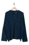 T Tahari Crop Sweater Jacket In Dark Teal