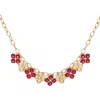 T Tahari Crystal Cluster Statement Necklace In Gold Tone