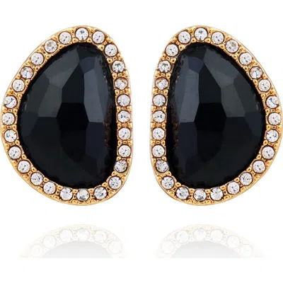 T Tahari Crystal Pavé Earrings In Gold