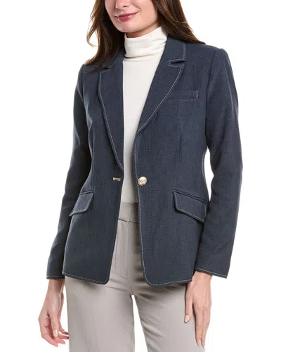 T Tahari Denim Blazer In Blue