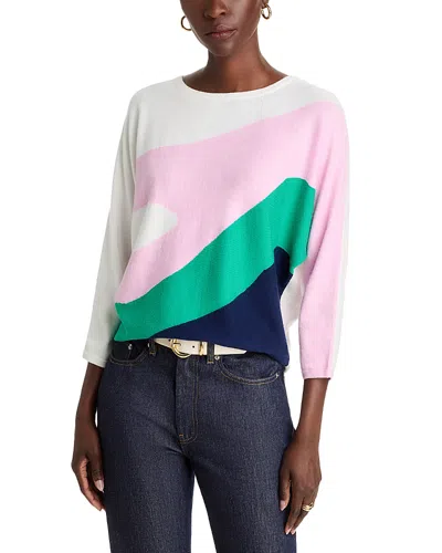 T Tahari Dolman Sleeve Crewneck Sweater In Pink Gypsy