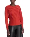 T Tahari Dolman Sleeve Ribbed Sweater In Red