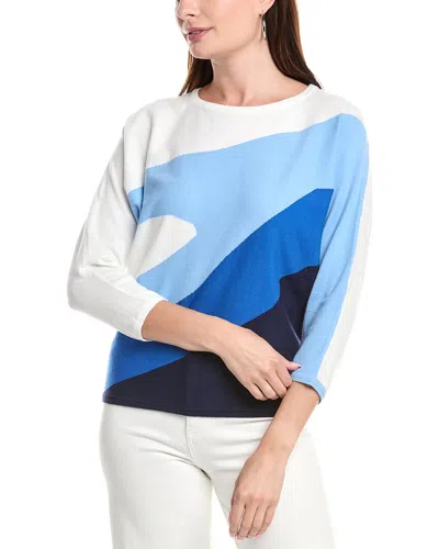 T Tahari Dolman Sleeve Sweater In Blue