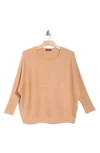 T Tahari Dolman Sleeve Sweater In Camel Beige