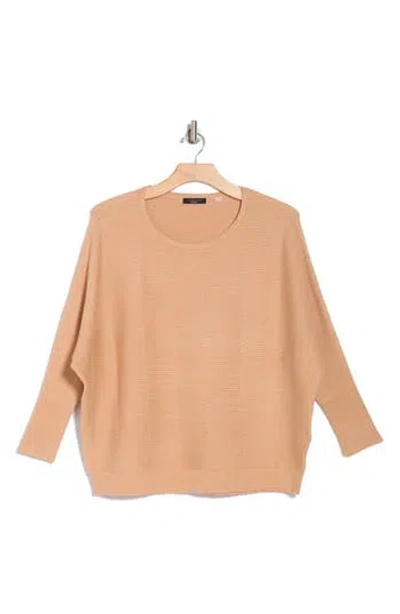 T Tahari Dolman Sleeve Sweater In Camel Beige
