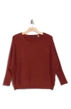 T Tahari Dolman Sleeve Sweater In Earthen Red