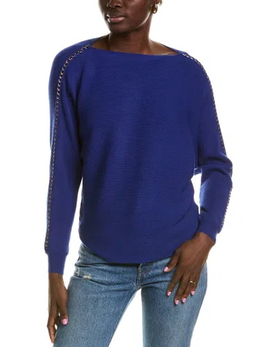 T Tahari Dolman Sweater In Blue