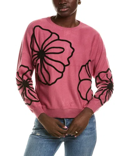 T Tahari Dolman Sweater In Pink