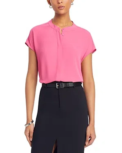 T Tahari Dropped Shoulder Blouse In Bombay Pink