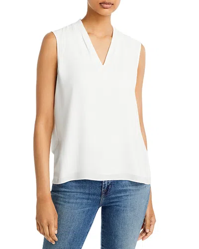 T Tahari Edie Sleeveless V-neck Top - Exclusive In White Star
